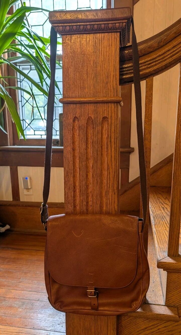 Vintage Fossil Brown Leather Bag Women's Handbag Crossbody